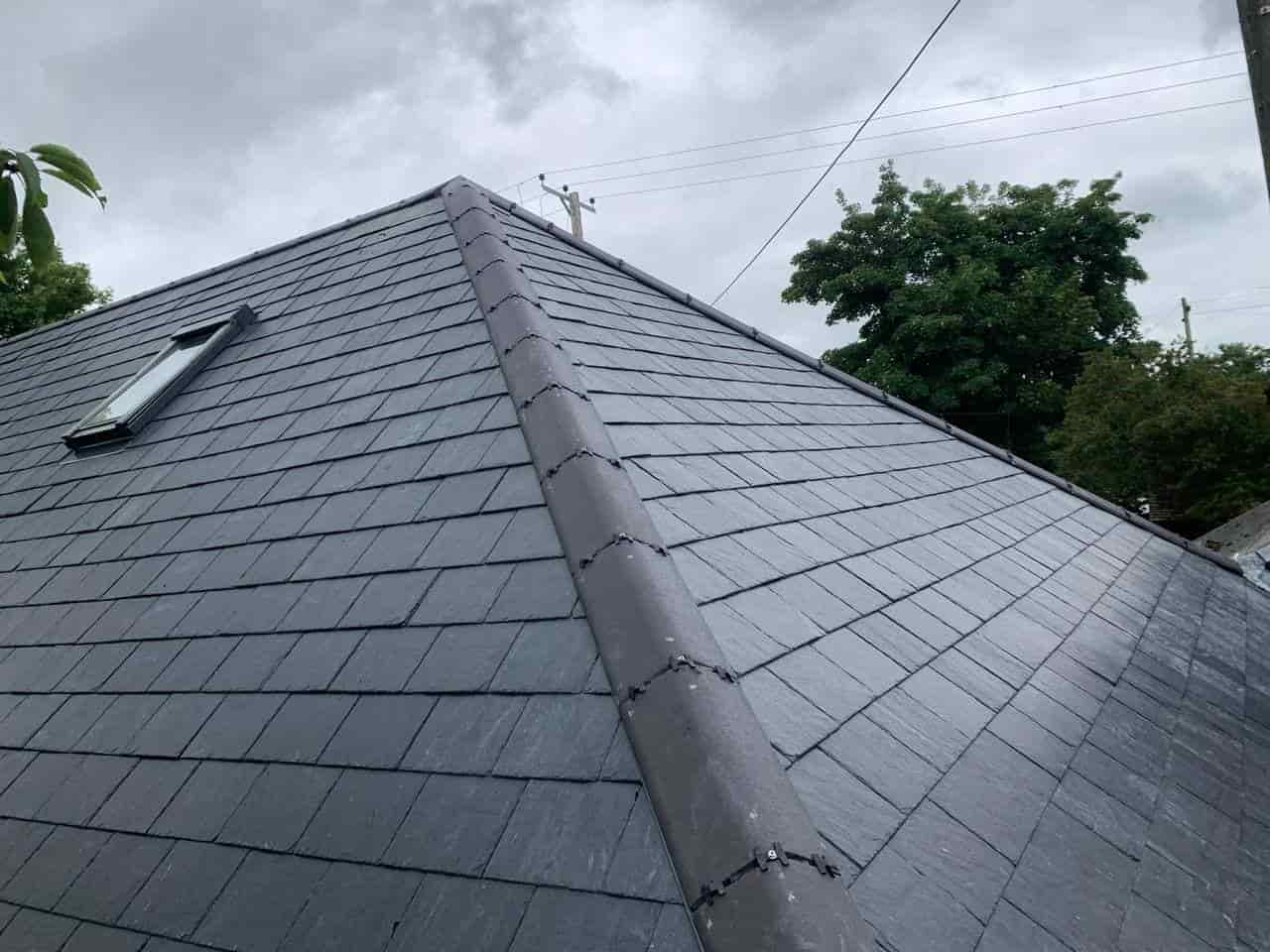 This is a photo of a slate roof installed in Paddock Wood Kent. All works carried out by Paddock Wood Roofing