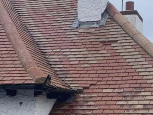 This is a photo of a roof in Paddock Wood that needs repairs